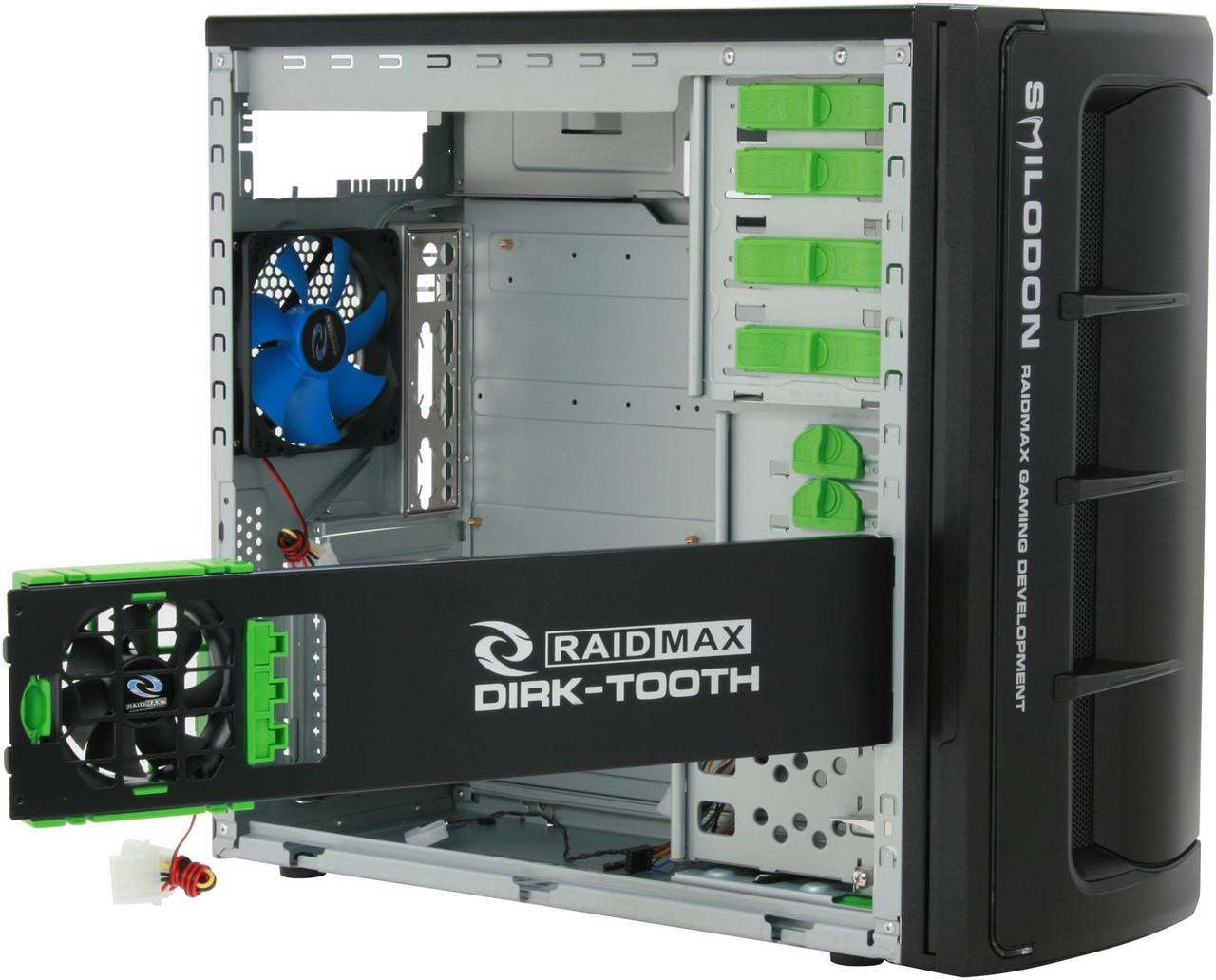 Alt view image 10 of 14 - RAIDMAX SMILODON Extreme Black ATX-612WEB 1.0mm SECC Steel ATX Mid Tower Foldout MB Computer Case