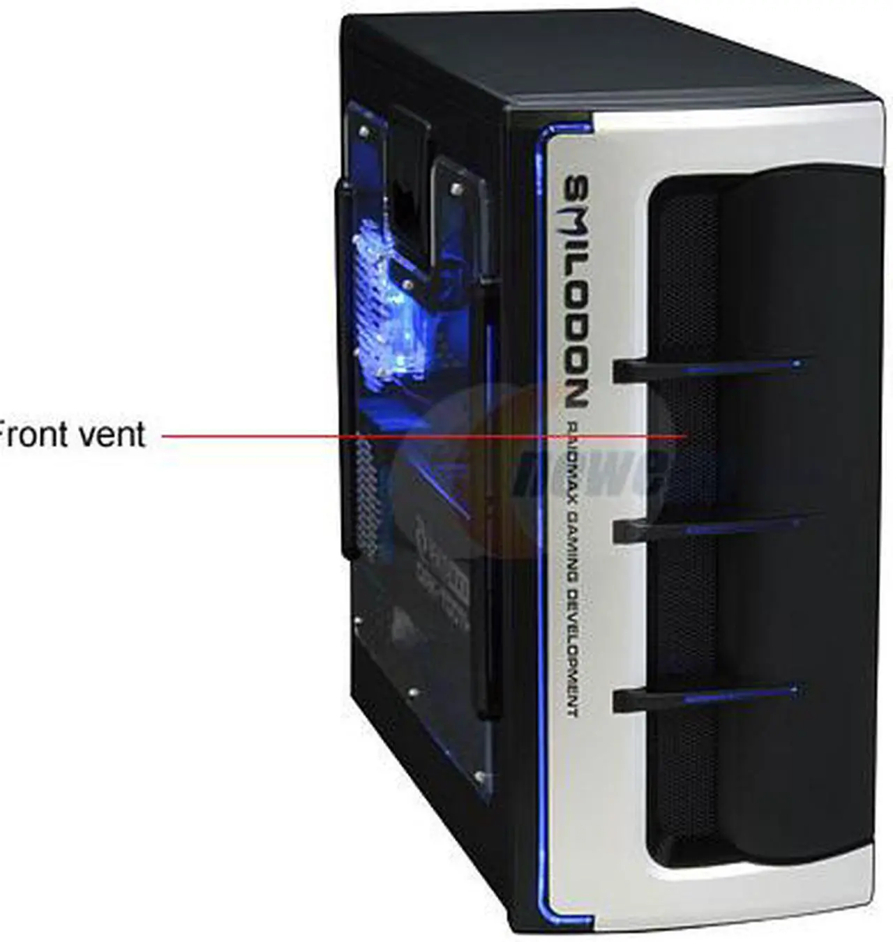 Alt view image 2 of 16 - RAIDMAX SMILODON ATX-612WB530P Black 1.0mm SECC Steel ATX Mid Tower Foldout MB Computer Case With 530W Modular LED Power Supply