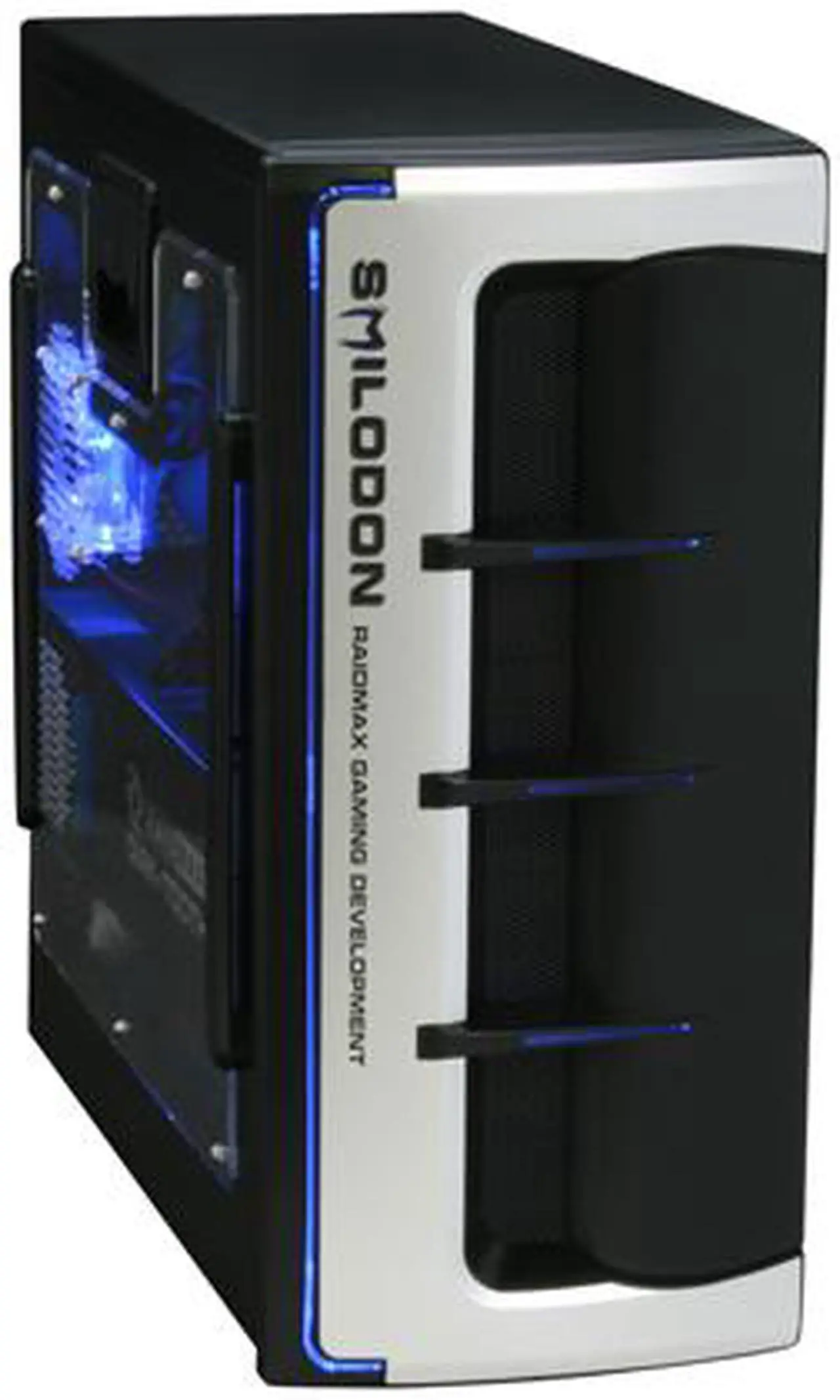 Alt view image 4 of 16 - RAIDMAX SMILODON ATX-612WB530P Black 1.0mm SECC Steel ATX Mid Tower Foldout MB Computer Case With 530W Modular LED Power Supply