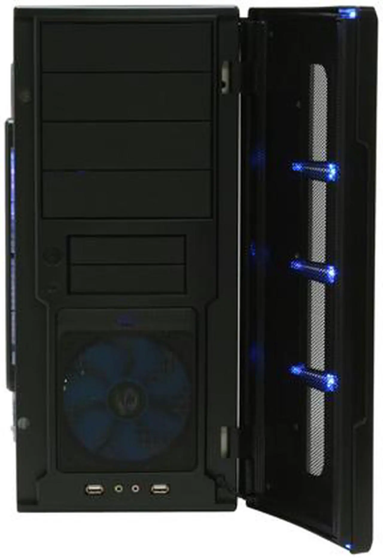 Alt view image 7 of 16 - RAIDMAX SMILODON ATX-612WB530P Black 1.0mm SECC Steel ATX Mid Tower Foldout MB Computer Case With 530W Modular LED Power Supply