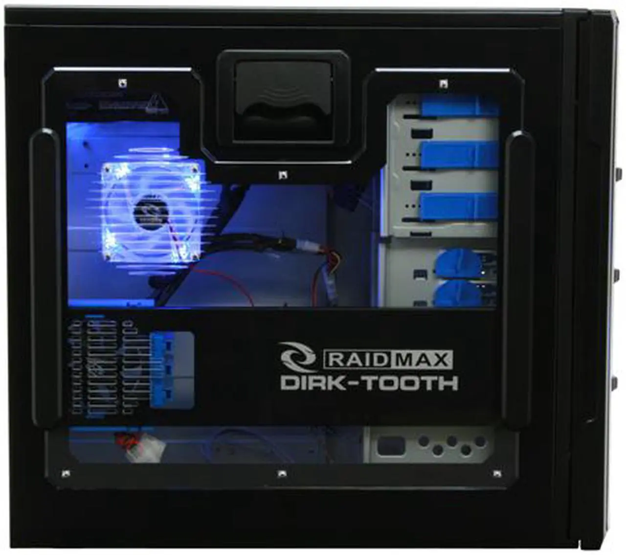 Alt view image 8 of 16 - RAIDMAX SMILODON ATX-612WB530P Black 1.0mm SECC Steel ATX Mid Tower Foldout MB Computer Case With 530W Modular LED Power Supply
