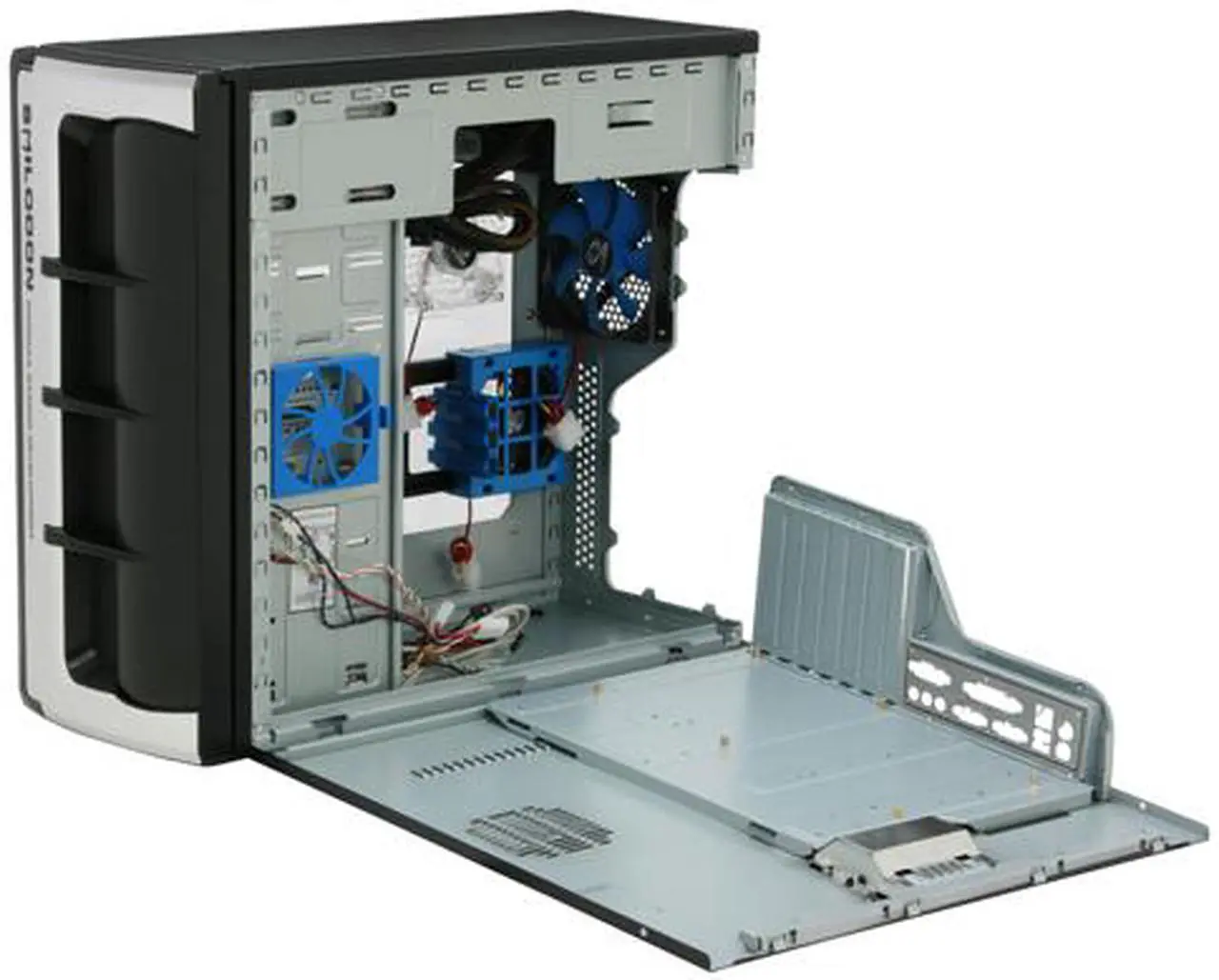 Alt view image 10 of 16 - RAIDMAX SMILODON ATX-612WB530P Black 1.0mm SECC Steel ATX Mid Tower Foldout MB Computer Case With 530W Modular LED Power Supply