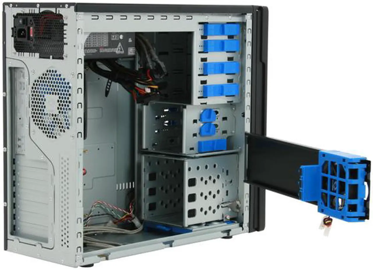 Alt view image 11 of 16 - RAIDMAX SMILODON ATX-612WB530P Black 1.0mm SECC Steel ATX Mid Tower Foldout MB Computer Case With 530W Modular LED Power Supply