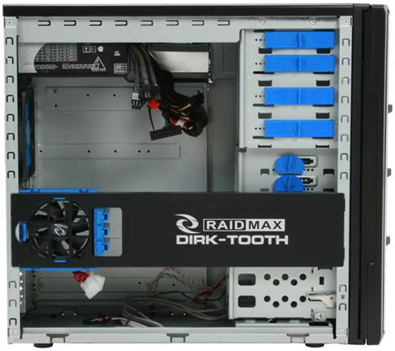 Alt view image 12 of 16 - RAIDMAX SMILODON ATX-612WB530P Black 1.0mm SECC Steel ATX Mid Tower Foldout MB Computer Case With 530W Modular LED Power Supply