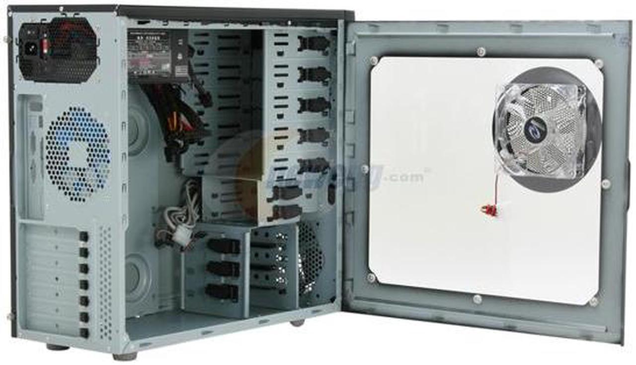 Alt view image 6 of 12 - RAIDMAX SAGITTA 2 ATX-928WB530P Black 0.7mm SECC Steel ATX Mid Tower Removable MB Computer Case With 530W Modular LED Power Supply