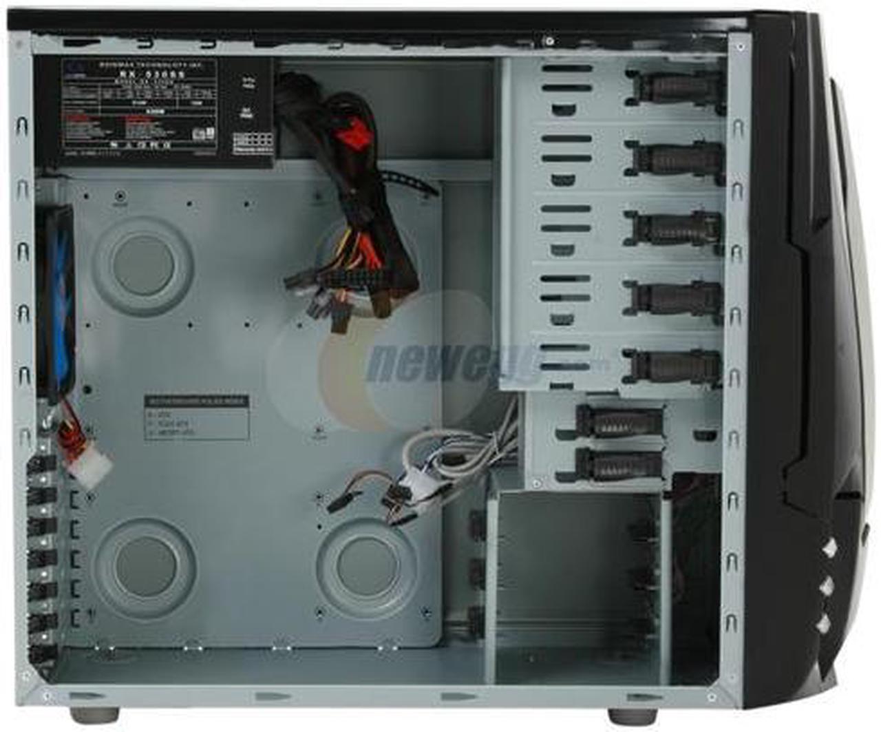Alt view image 8 of 12 - RAIDMAX SAGITTA 2 ATX-928WB530P Black 0.7mm SECC Steel ATX Mid Tower Removable MB Computer Case With 530W Modular LED Power Supply