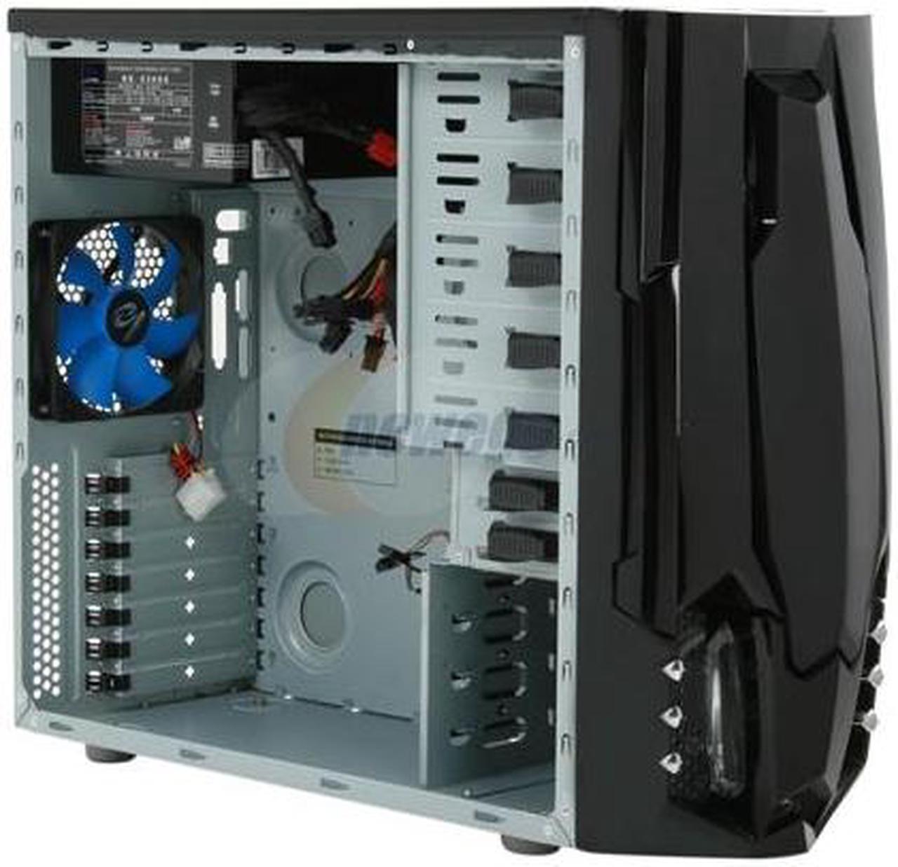 Alt view image 9 of 12 - RAIDMAX SAGITTA 2 ATX-928WB530P Black 0.7mm SECC Steel ATX Mid Tower Removable MB Computer Case With 530W Modular LED Power Supply