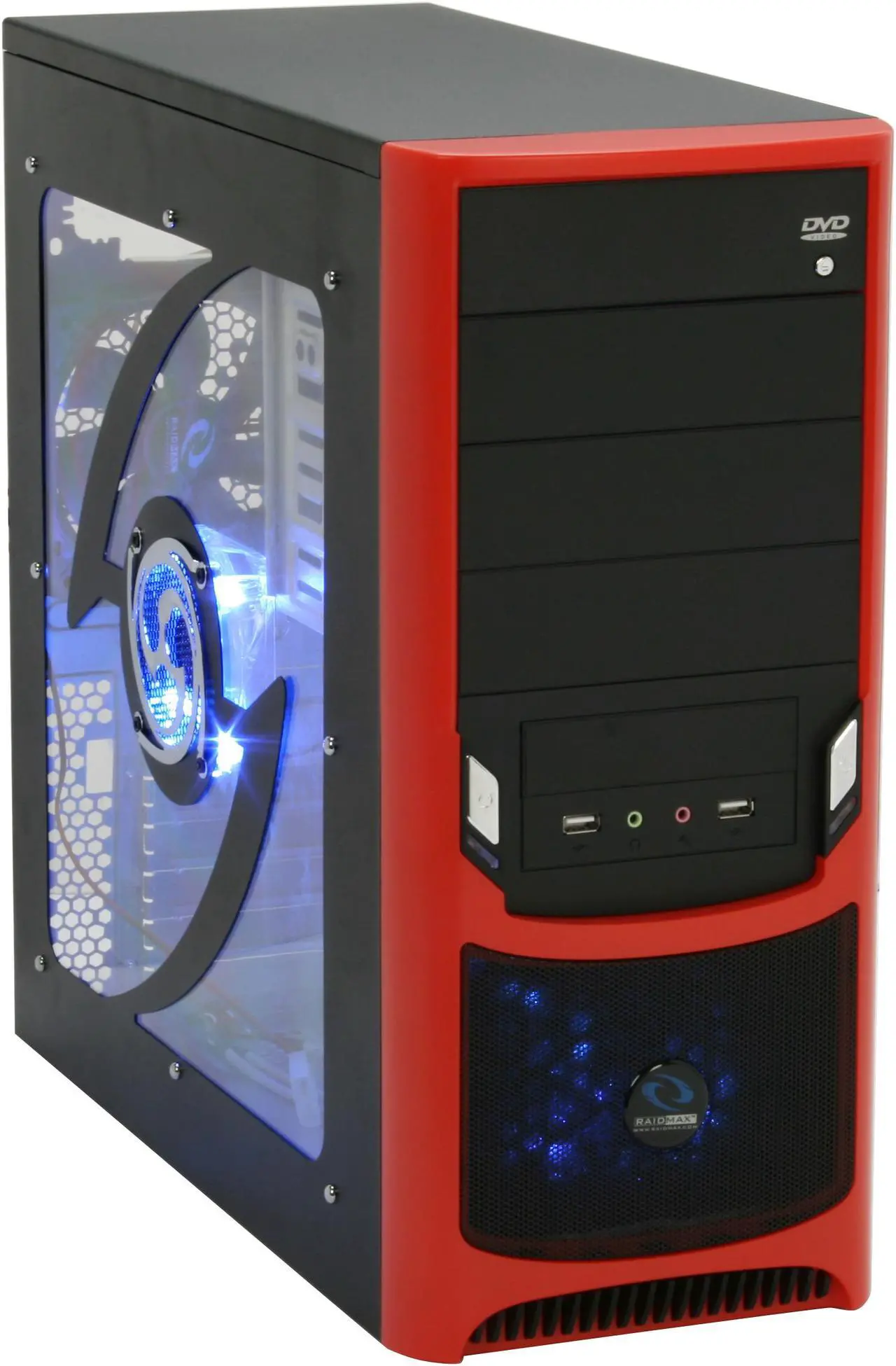 Alt view image 2 of 12 - RAIDMAX Tornado ATX-238WR Black / Red SECC Steel ATX Mid Tower Computer Case