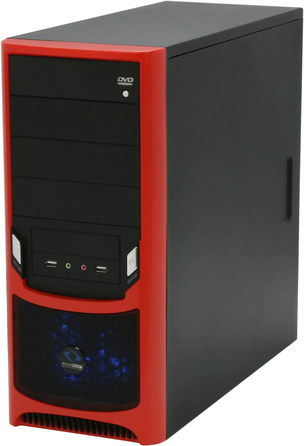 Alt view image 4 of 12 - RAIDMAX Tornado ATX-238WR Black / Red SECC Steel ATX Mid Tower Computer Case