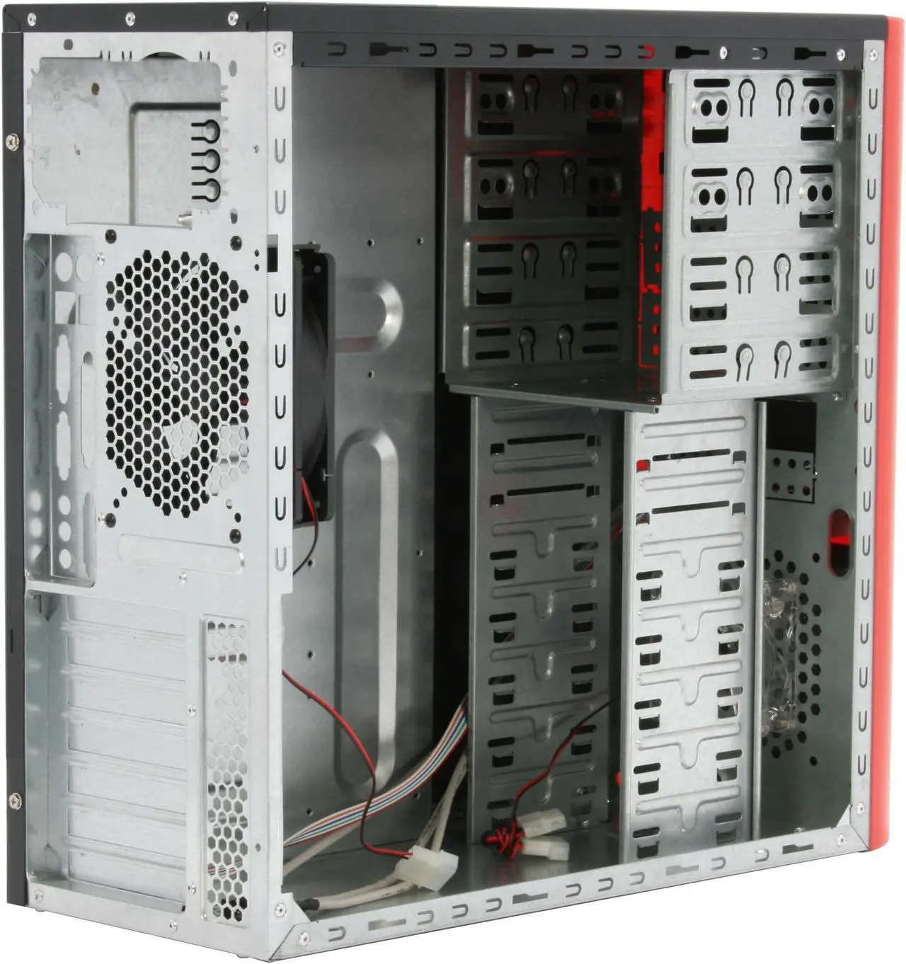 Alt view image 7 of 12 - RAIDMAX Tornado ATX-238WR Black / Red SECC Steel ATX Mid Tower Computer Case