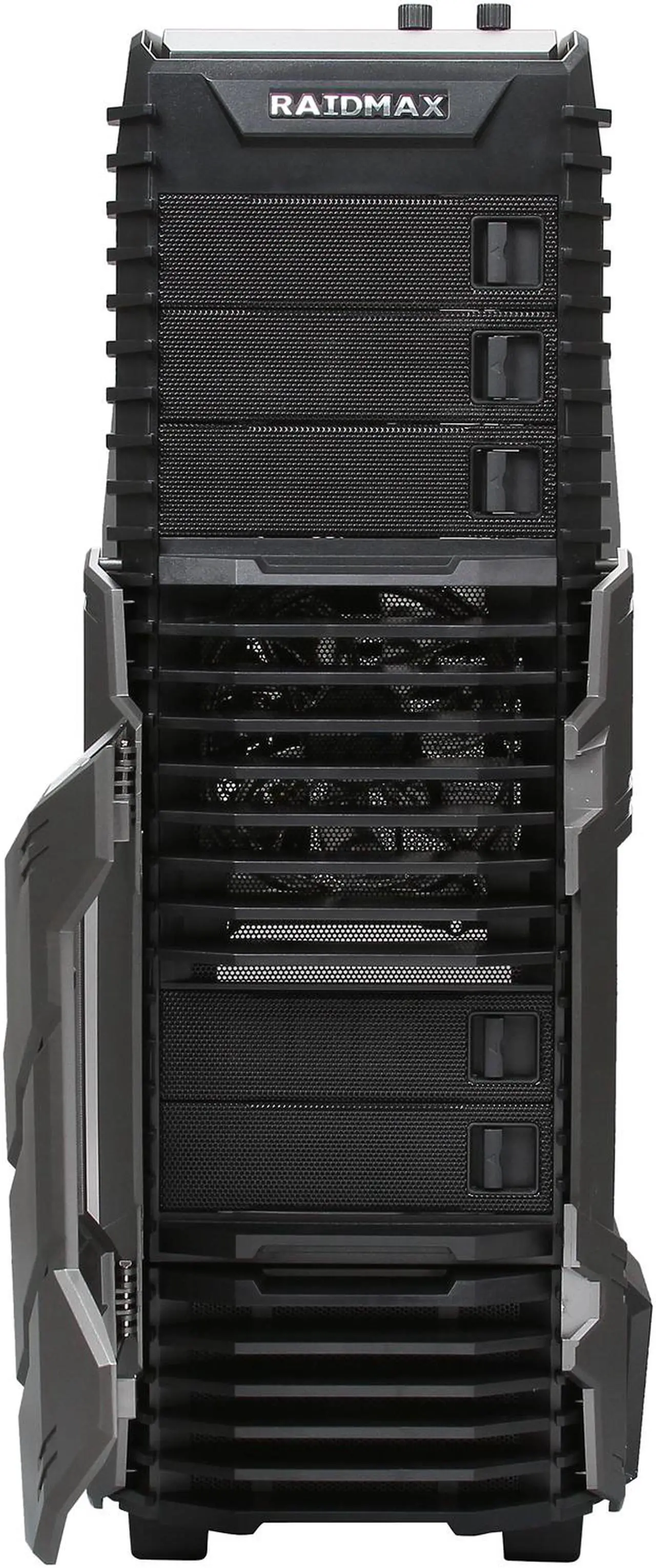 Alt view image 2 of 10 - RAIDMAX Agusta ATX-605BT Black / Titanium Steel / Plastic ATX Full Tower Computer Case