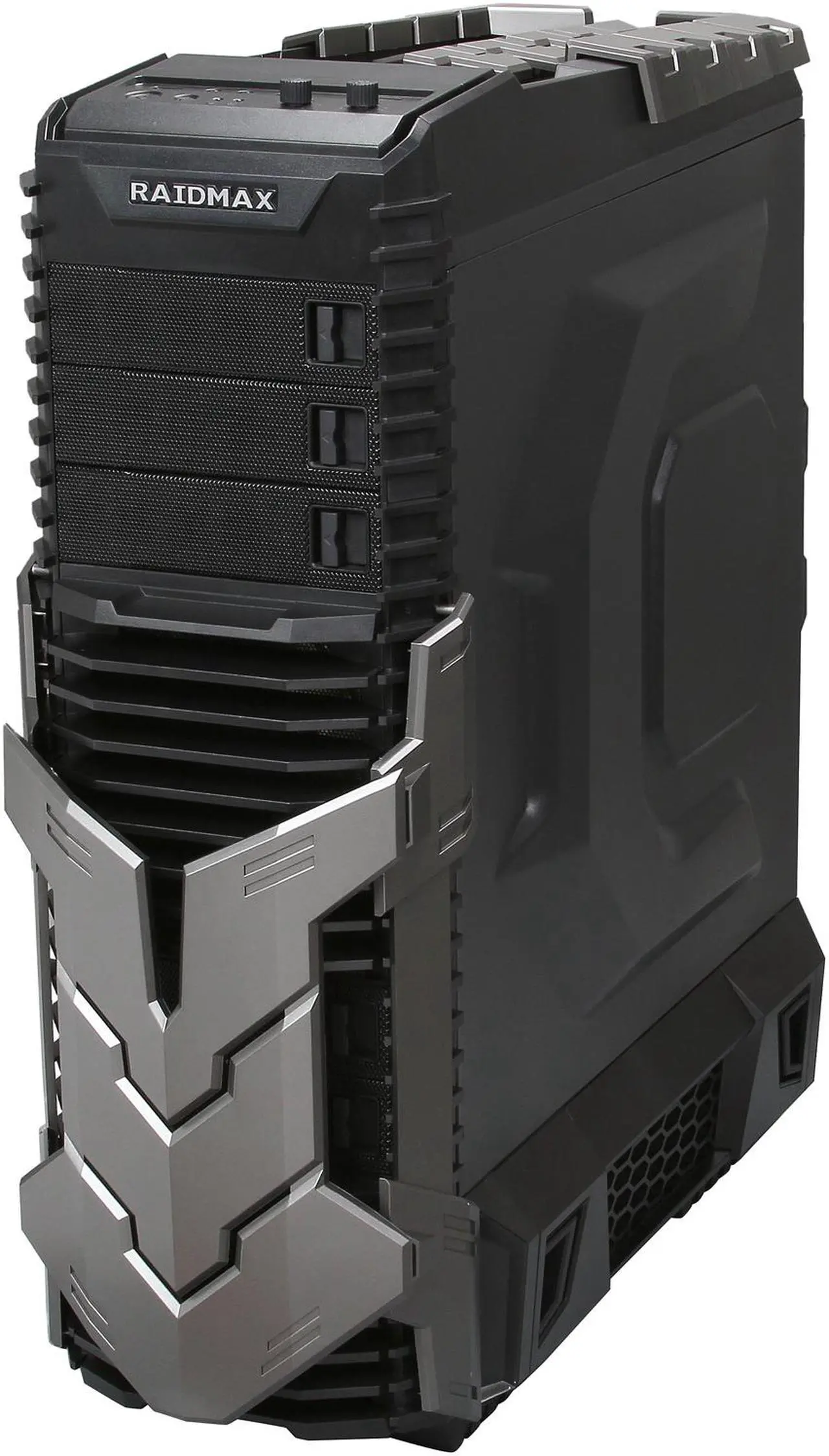 Alt view image 3 of 10 - RAIDMAX Agusta ATX-605BT Black / Titanium Steel / Plastic ATX Full Tower Computer Case