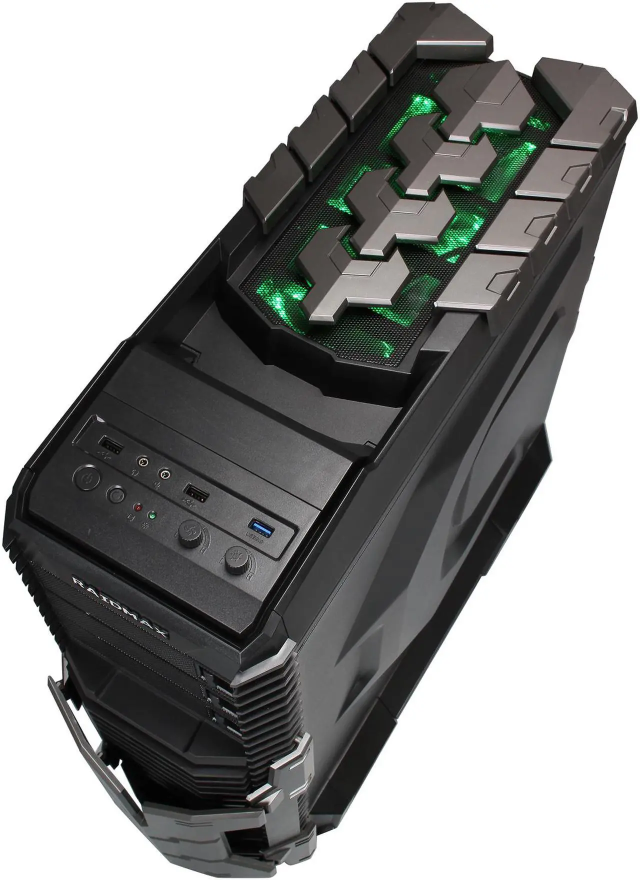 Alt view image 8 of 10 - RAIDMAX Agusta ATX-605BT Black / Titanium Steel / Plastic ATX Full Tower Computer Case