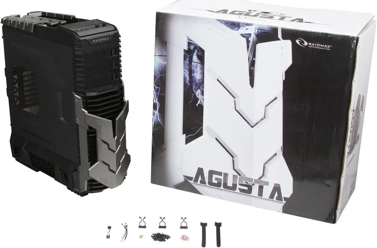Alt view image 10 of 10 - RAIDMAX Agusta ATX-605BT Black / Titanium Steel / Plastic ATX Full Tower Computer Case