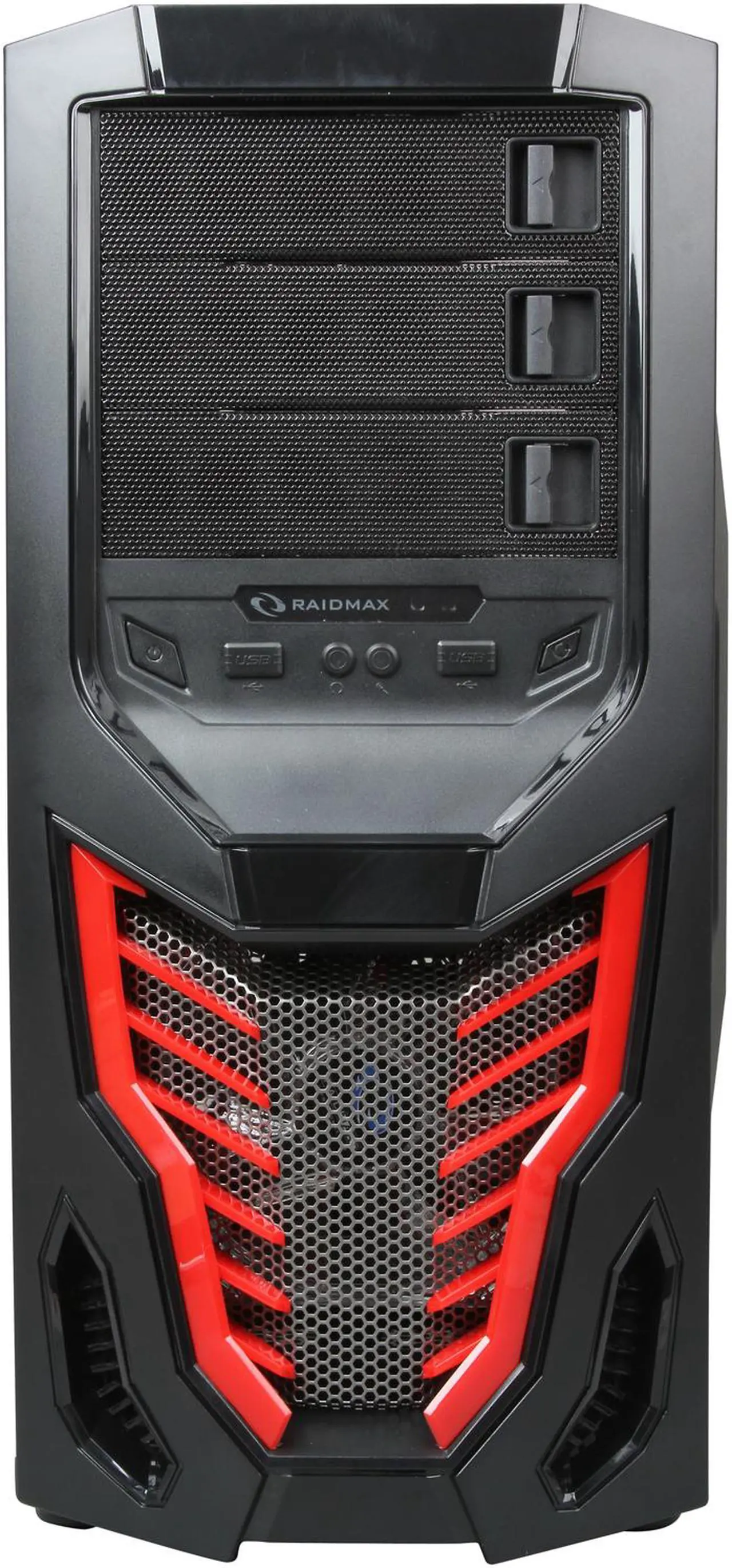 Alt view image 3 of 9 - RAIDMAX Cobra Z ATX-502WBR Black / Red Steel / Plastic ATX Mid Tower Computer Case