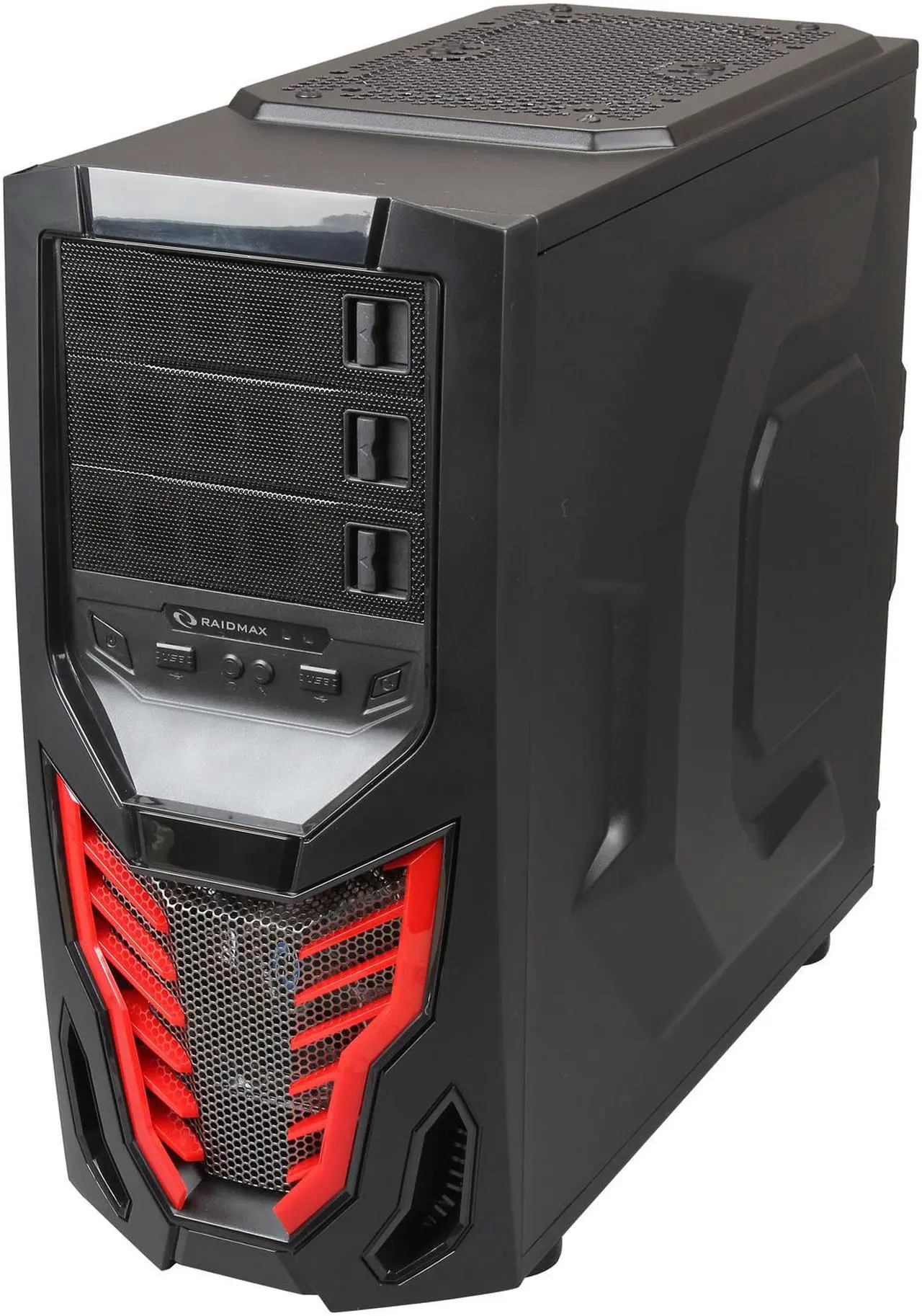 Alt view image 4 of 9 - RAIDMAX Cobra Z ATX-502WBR Black / Red Steel / Plastic ATX Mid Tower Computer Case