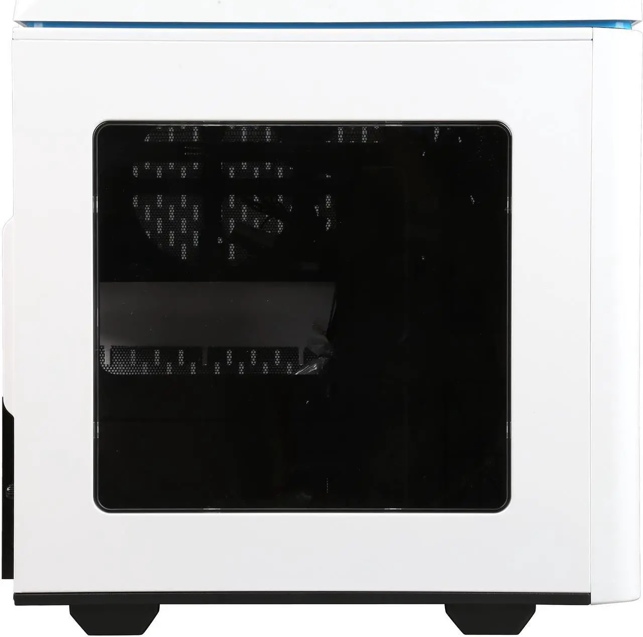 Alt view image 6 of 11 - RAIDMAX Hyperion MATX-102WWU White / Blue Aluminum / Plastic / Steel Micro ATX Tower Computer Case