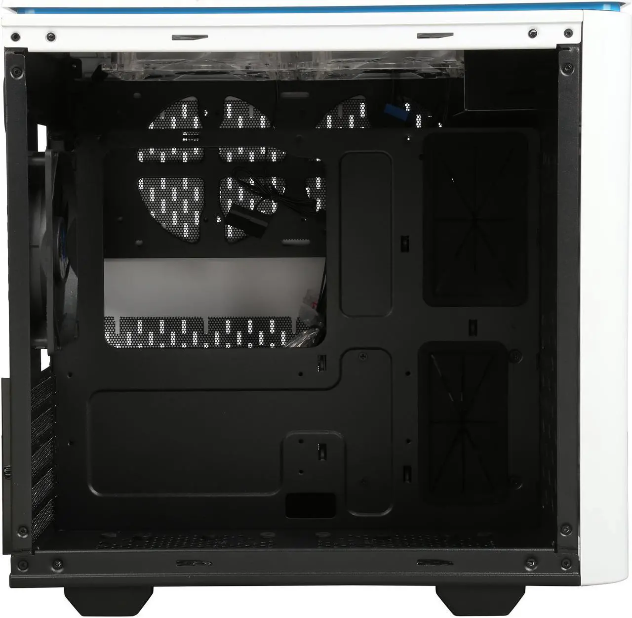 Alt view image 8 of 11 - RAIDMAX Hyperion MATX-102WWU White / Blue Aluminum / Plastic / Steel Micro ATX Tower Computer Case