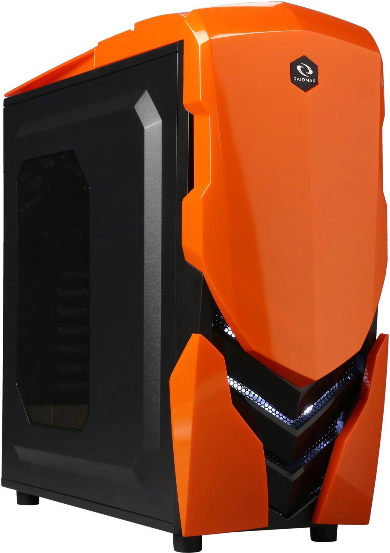 Alt view image 3 of 11 - RAIDMAX Ninja II ATX-A06WBO Black / Orange Steel / Plastic ATX Tower Computer Case