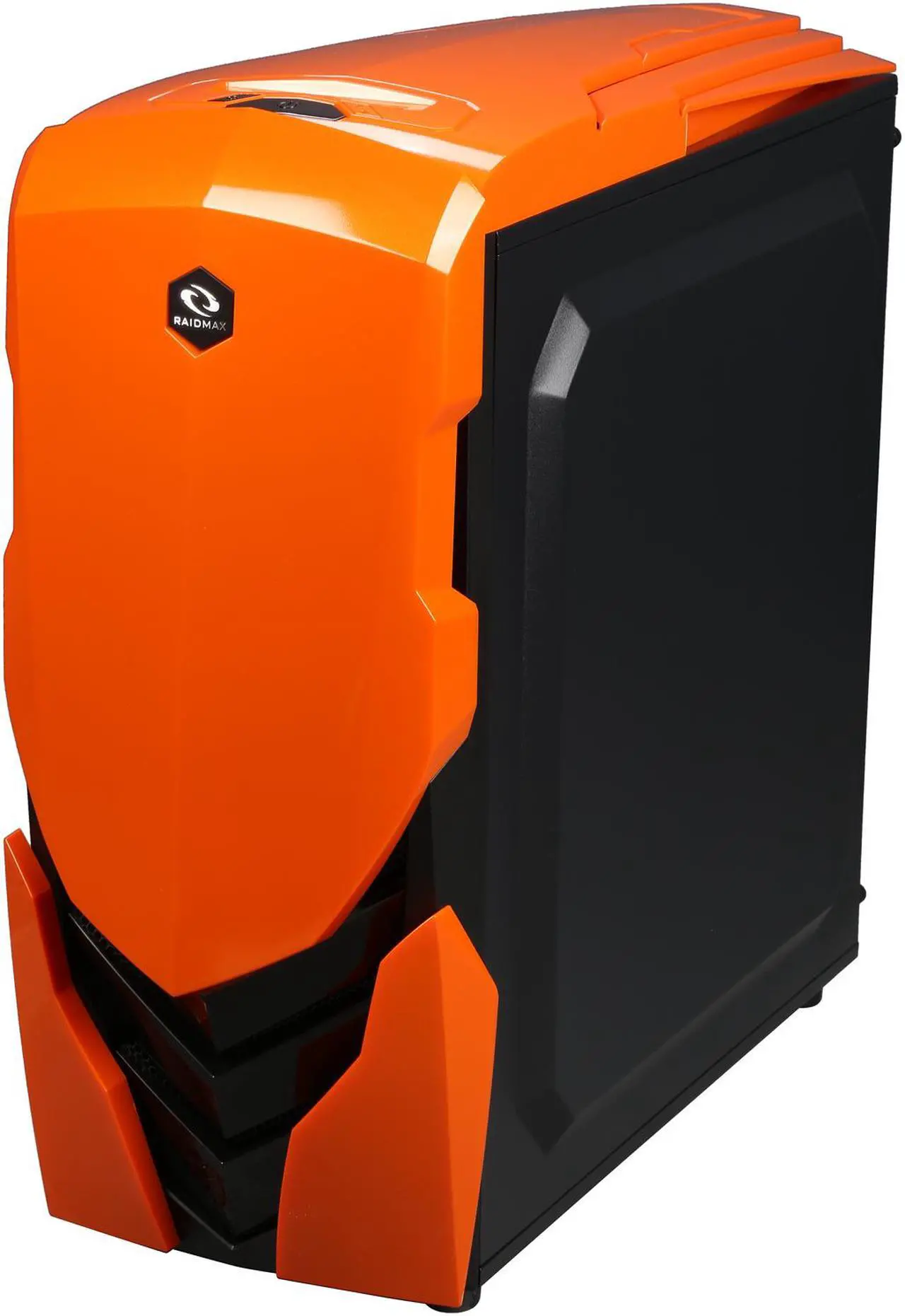 Alt view image 5 of 11 - RAIDMAX Ninja II ATX-A06WBO Black / Orange Steel / Plastic ATX Tower Computer Case