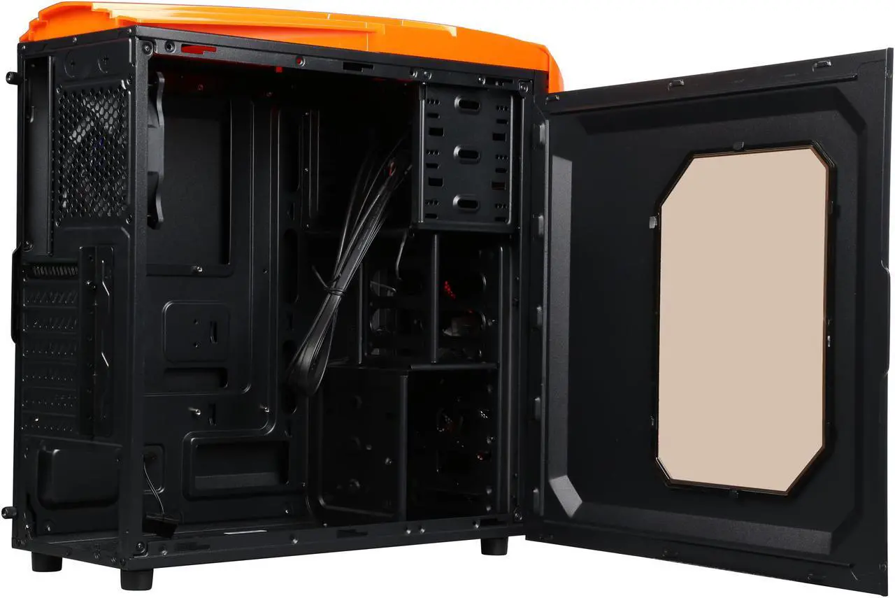 Alt view image 7 of 11 - RAIDMAX Ninja II ATX-A06WBO Black / Orange Steel / Plastic ATX Tower Computer Case