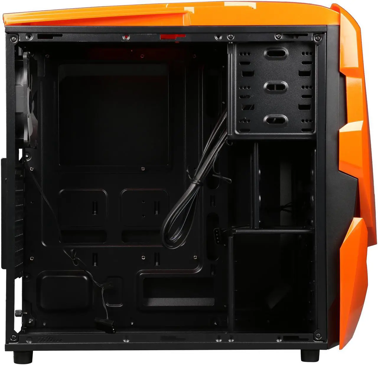 Alt view image 8 of 11 - RAIDMAX Ninja II ATX-A06WBO Black / Orange Steel / Plastic ATX Tower Computer Case