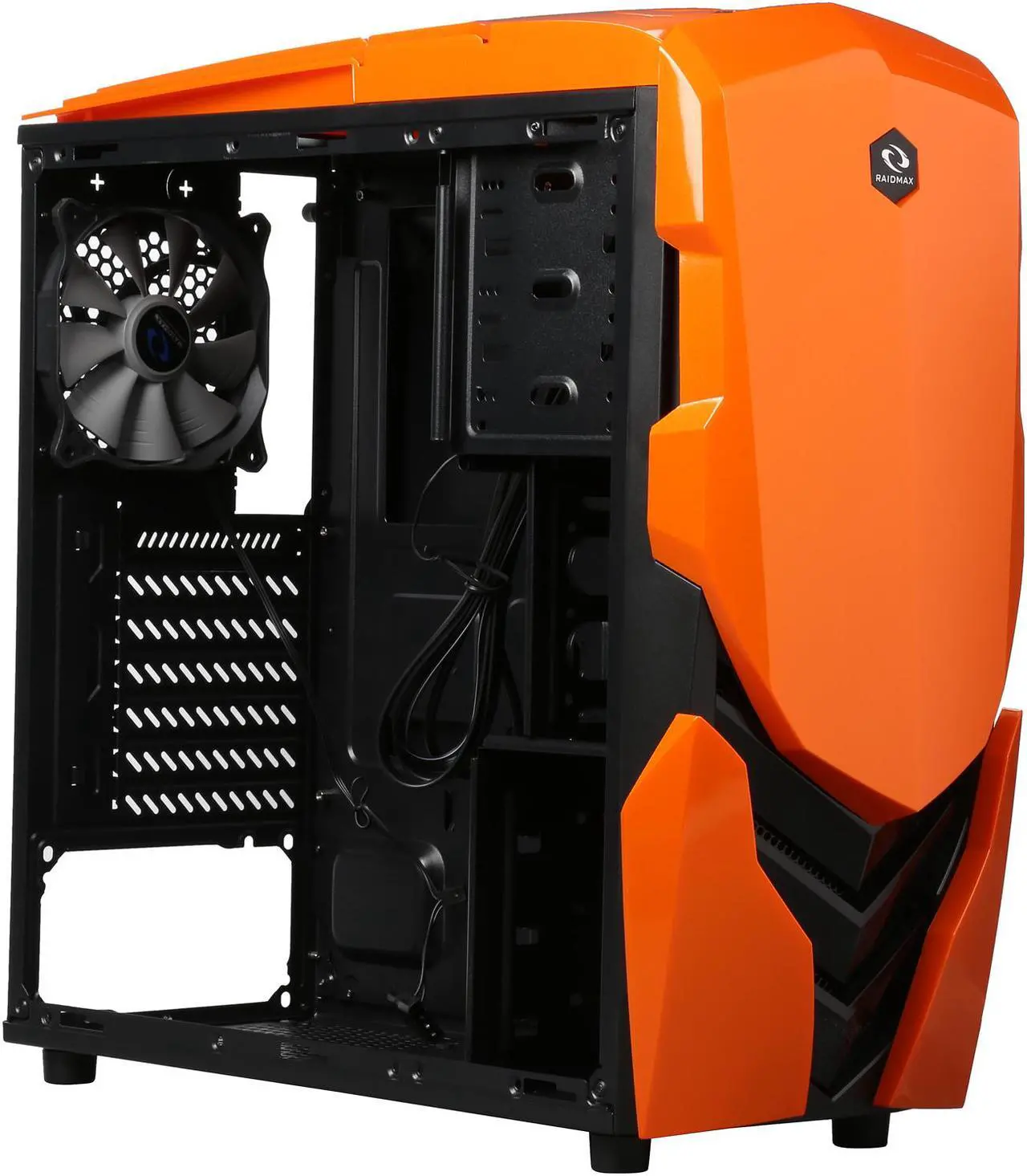 Alt view image 9 of 11 - RAIDMAX Ninja II ATX-A06WBO Black / Orange Steel / Plastic ATX Tower Computer Case