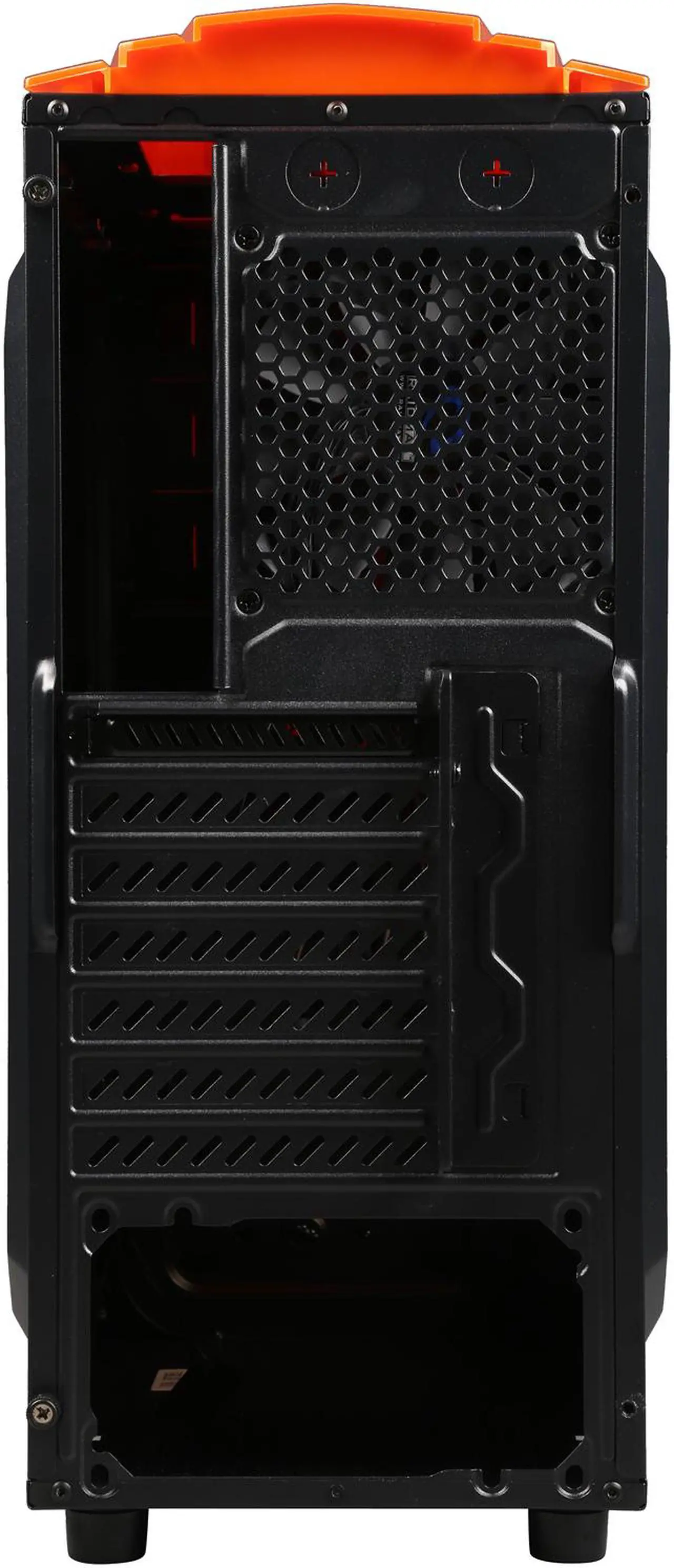 Alt view image 11 of 11 - RAIDMAX Ninja II ATX-A06WBO Black / Orange Steel / Plastic ATX Tower Computer Case