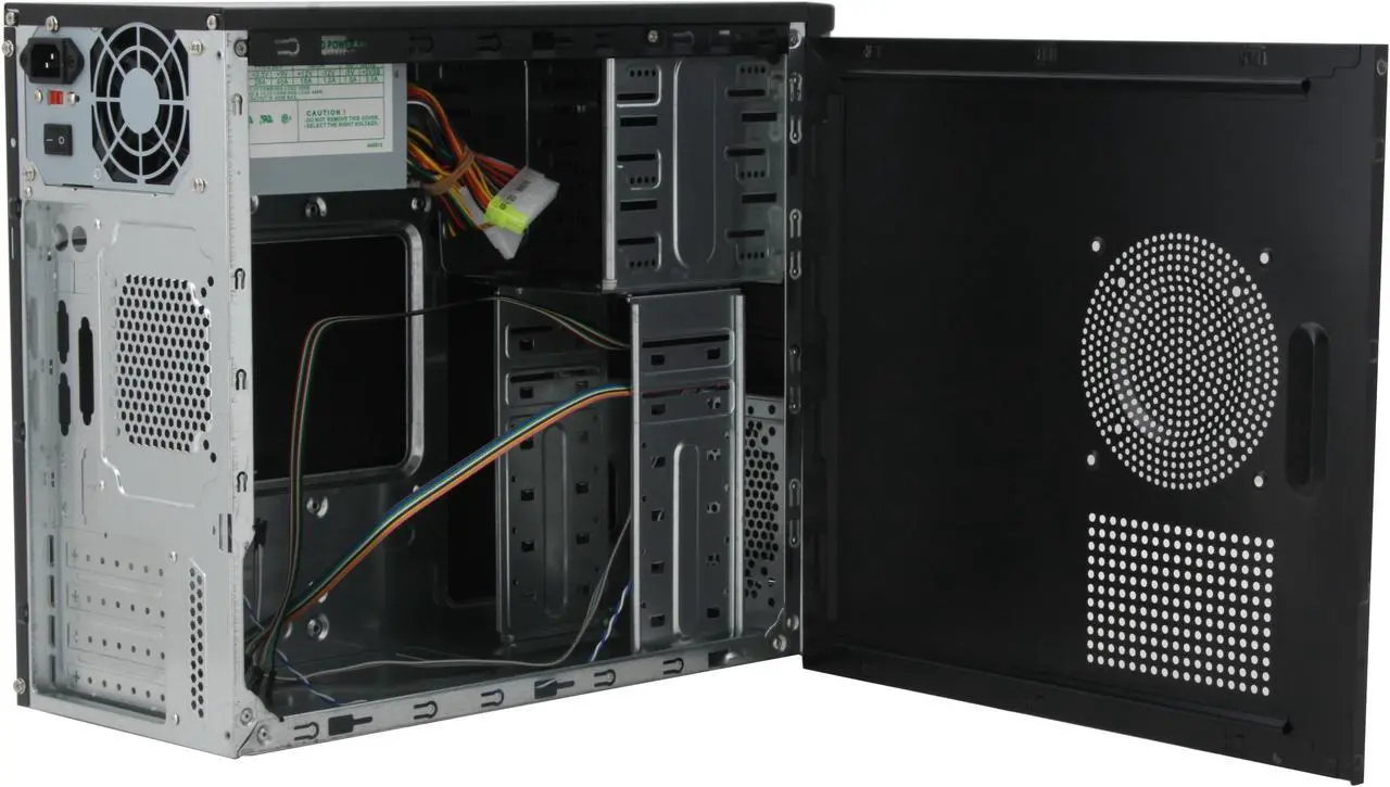 Alt view image 5 of 11 - Broadway Com Corp 937PK-BLACK Steel Computer Case Okia ATX 420W Power Supply