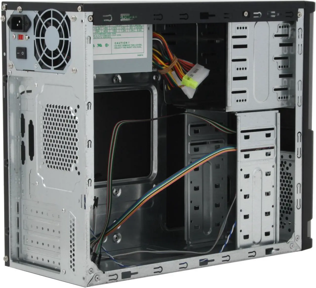 Alt view image 6 of 11 - Broadway Com Corp 937PK-BLACK Steel Computer Case Okia ATX 420W Power Supply