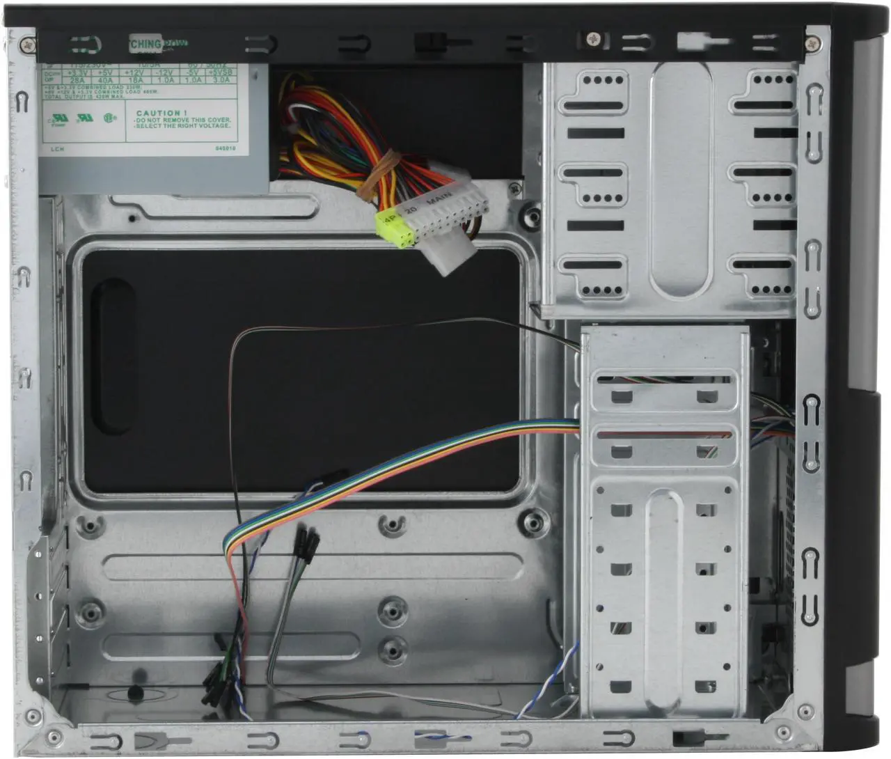 Alt view image 7 of 11 - Broadway Com Corp 937PK-BLACK Steel Computer Case Okia ATX 420W Power Supply