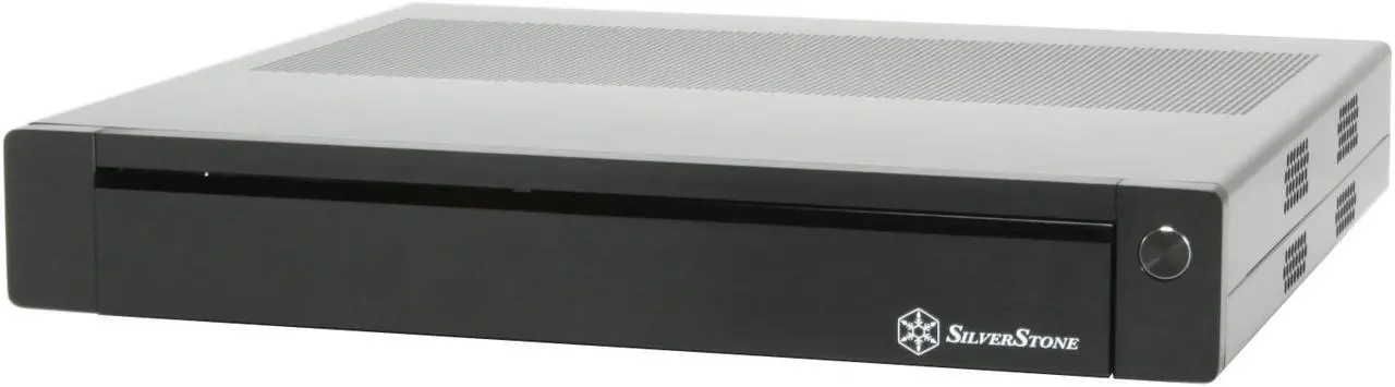 Main image of SILVERSTONE Black Aluminum front panel, 1.0mm SECC body Lascala Series LC19B-R Micro ATX Media Center / HTPC Case