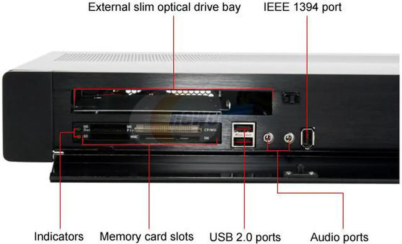 Alt view image 3 of 12 - SILVERSTONE Black Aluminum front panel, 1.0mm SECC body Lascala Series LC19B-R Micro ATX Media Center / HTPC Case