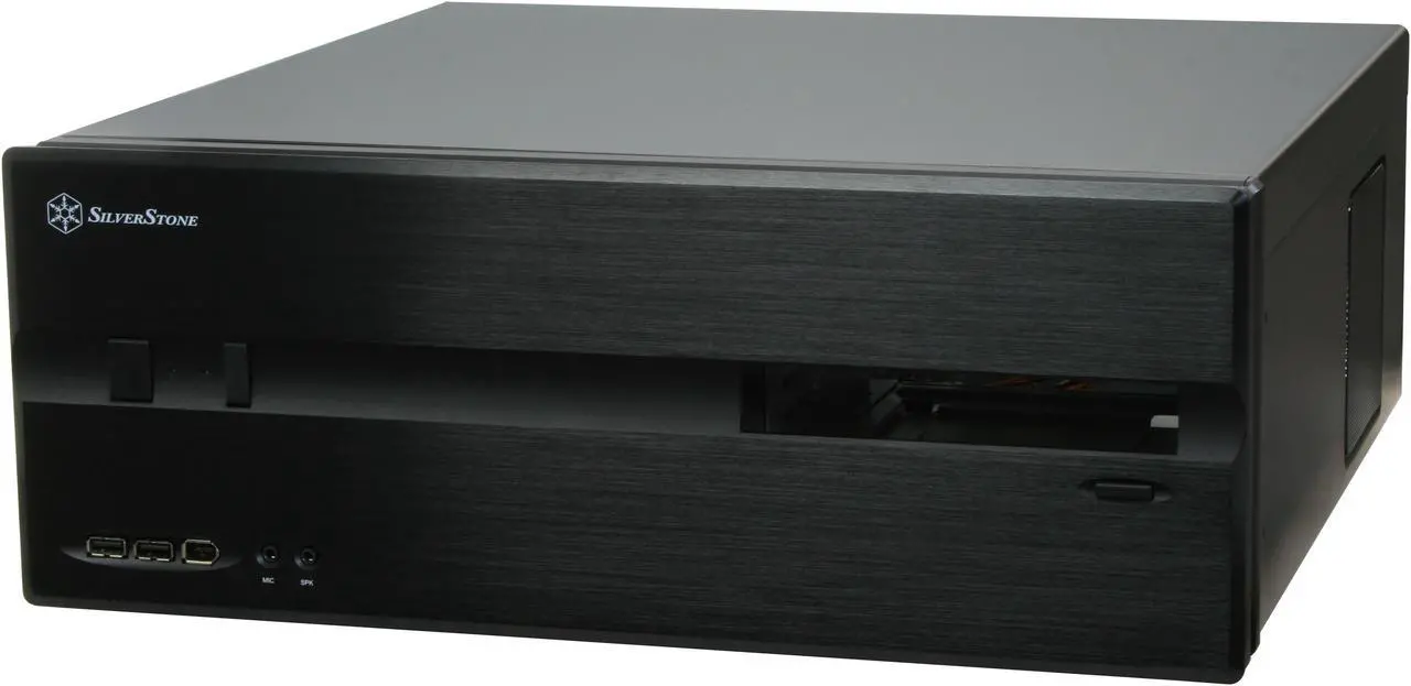Main image of SILVERSTONE Black Aluminum / Steel Lascala Series LC10B-E ATX Media Center / HTPC Case