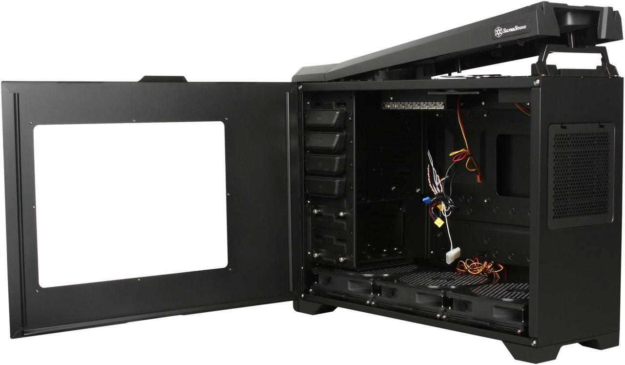 Alt view image 5 of 10 - SilverStone RAVEN RV02-BW Matte black 0.8mm Steel ATX Full Tower Computer Case