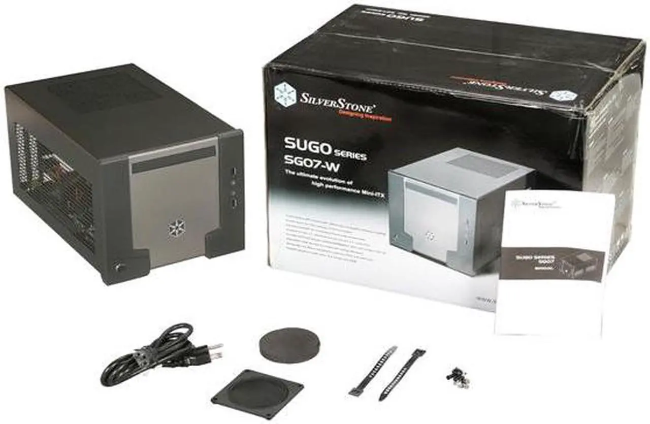 Alt view image 8 of 8 - SilverStone Sugo Series SG07-B Black Aluminum / SECC Mini-ITX Desktop Computer Case 600W 80+ Bronze Certified / Single +12V rail Power Supply