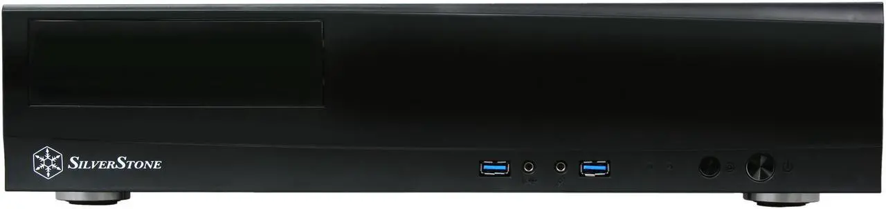 Alt view image 2 of 6 - SILVERSTONE Black Aluminum skin reinforced plastic front panel, 0.8mm SECC body MILO Series ML03B Micro ATX Media Center / HTPC Case