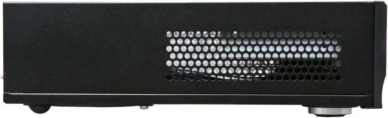 Alt view image 3 of 6 - SILVERSTONE Black Aluminum skin reinforced plastic front panel, 0.8mm SECC body MILO Series ML03B Micro ATX Media Center / HTPC Case