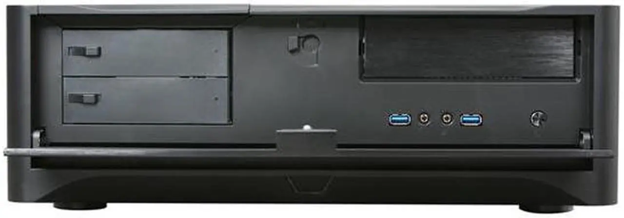 Alt view image 2 of 7 - SILVERSTONE Black Aluminum front door and plastic front panel, 0.8mm SECC body Grandia Series GD06B ATX Media Center / HTPC Case