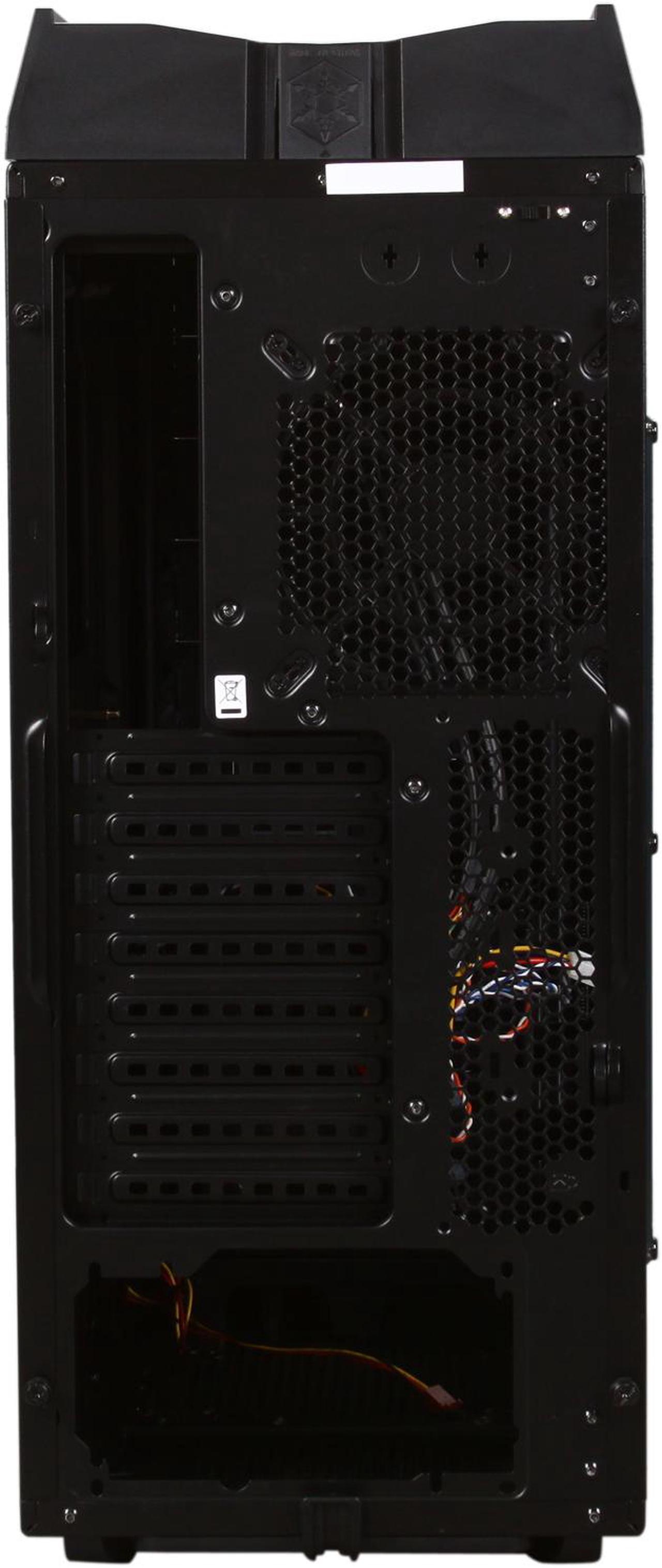 Alt view image 8 of 10 - SilverStone Precision Series PS06B-W Black Plastic & mesh front panel and 0.7mm steel body ATX Mid Tower Computer Case