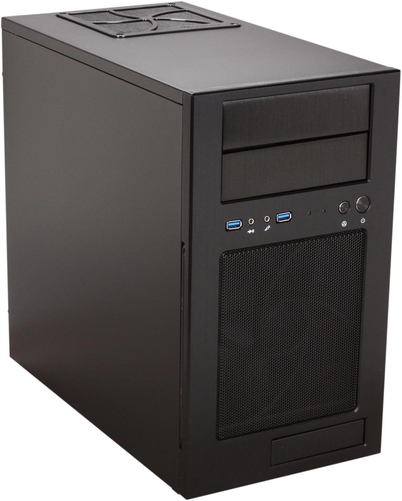 Main image of SilverStone Temjin Series TJ08B-E Black Aluminum front panel, steel body Micro ATX Mini Tower Computer Case