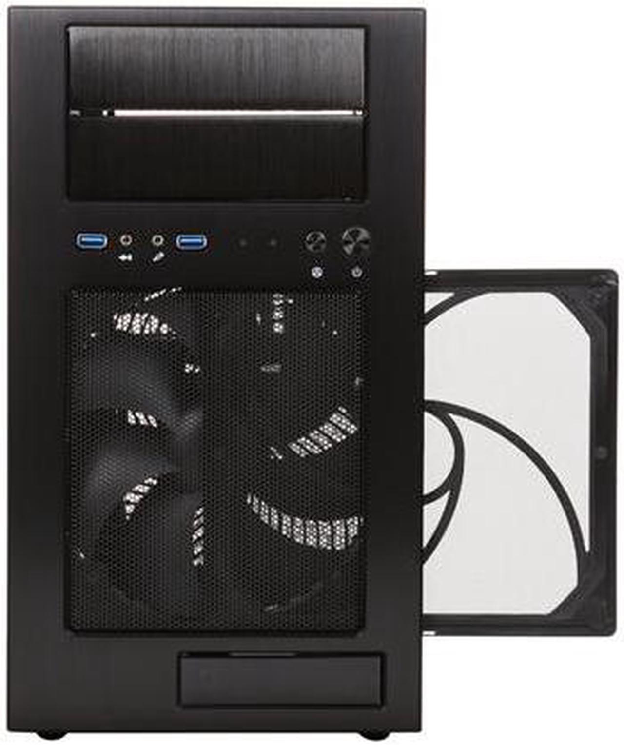 Alt view image 2 of 9 - SilverStone Temjin Series TJ08B-E Black Aluminum front panel, steel body Micro ATX Mini Tower Computer Case