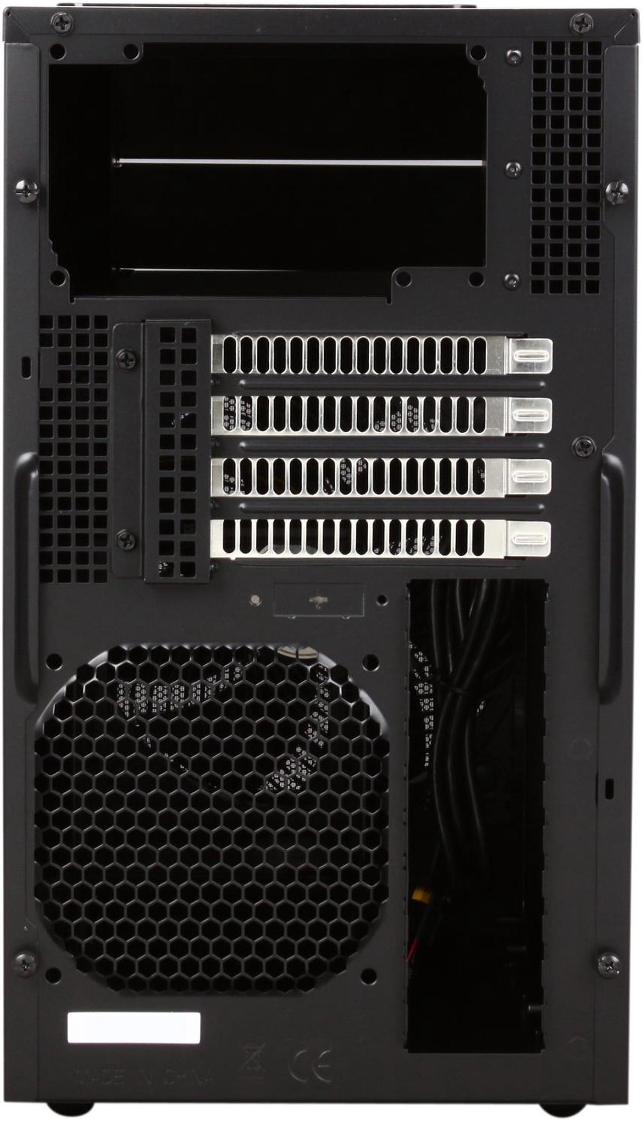 Alt view image 8 of 9 - SilverStone Temjin Series TJ08B-E Black Aluminum front panel, steel body Micro ATX Mini Tower Computer Case