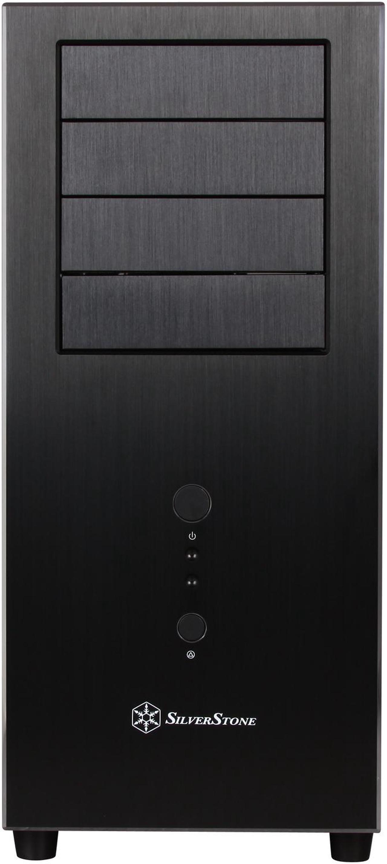 Alt view image 2 of 10 - SilverStone Temjin Series SST-TJ04B-E Black Aluminum front panel, steel body ATX Mid Tower Computer Case