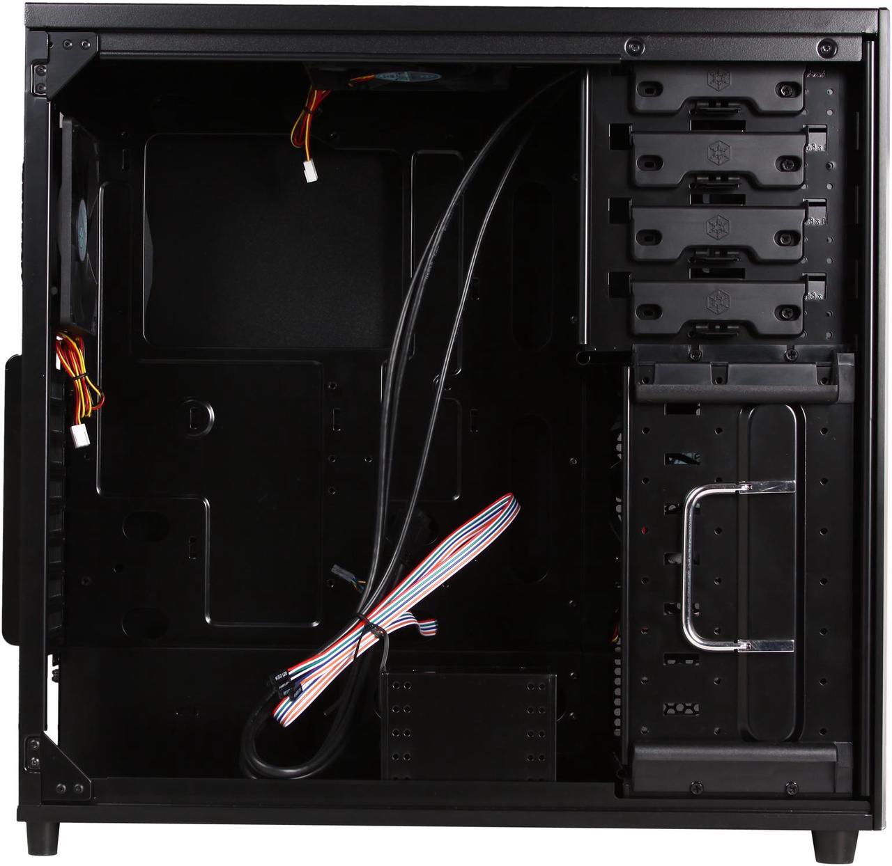 Alt view image 7 of 10 - SilverStone Temjin Series SST-TJ04B-E Black Aluminum front panel, steel body ATX Mid Tower Computer Case