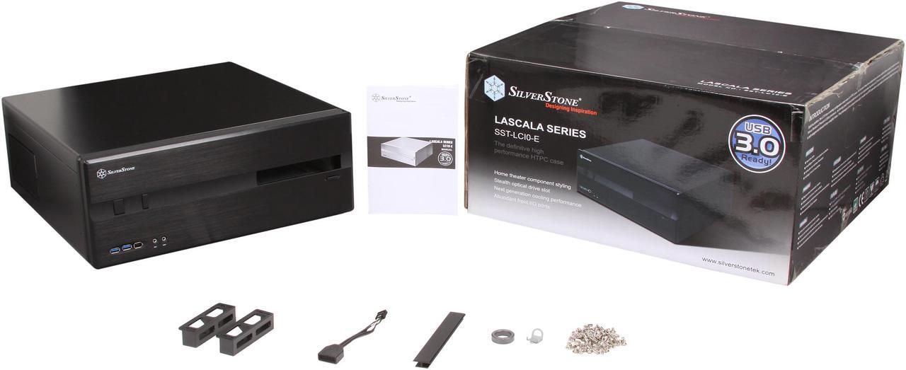 Alt view image 7 of 7 - SILVERSTONE Black Aluminum / Steel Lascala Series SST-LC10B-E-USB3.0 ATX Media Center / HTPC Case