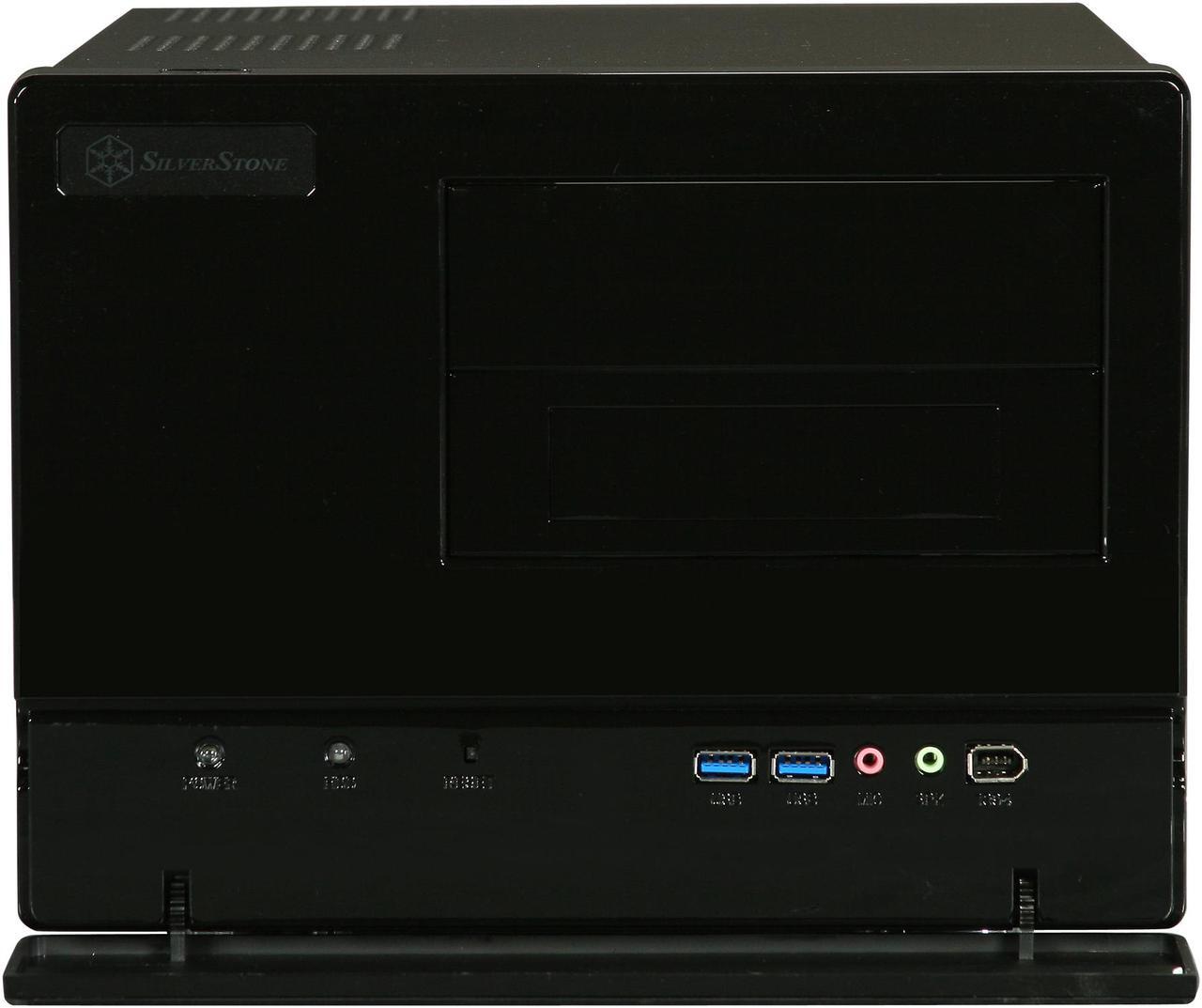 Alt view image 2 of 8 - SilverStone Sugo Series SG02B-F-USB3.0 ABS / SECC Steel MicroATX Desktop Computer Case with 2 x USB3.0 ports (Black)