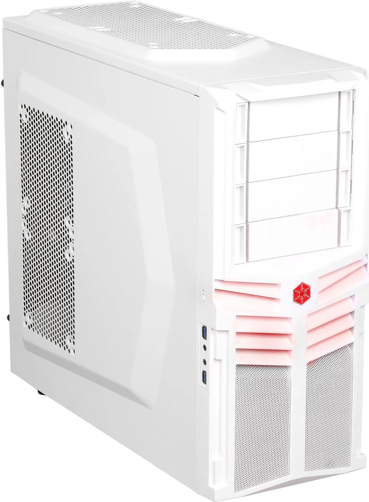 Main image of SilverStone Redline series RL04W White High-strength plastic and meshed front panel ATX Mid Tower Computer Case