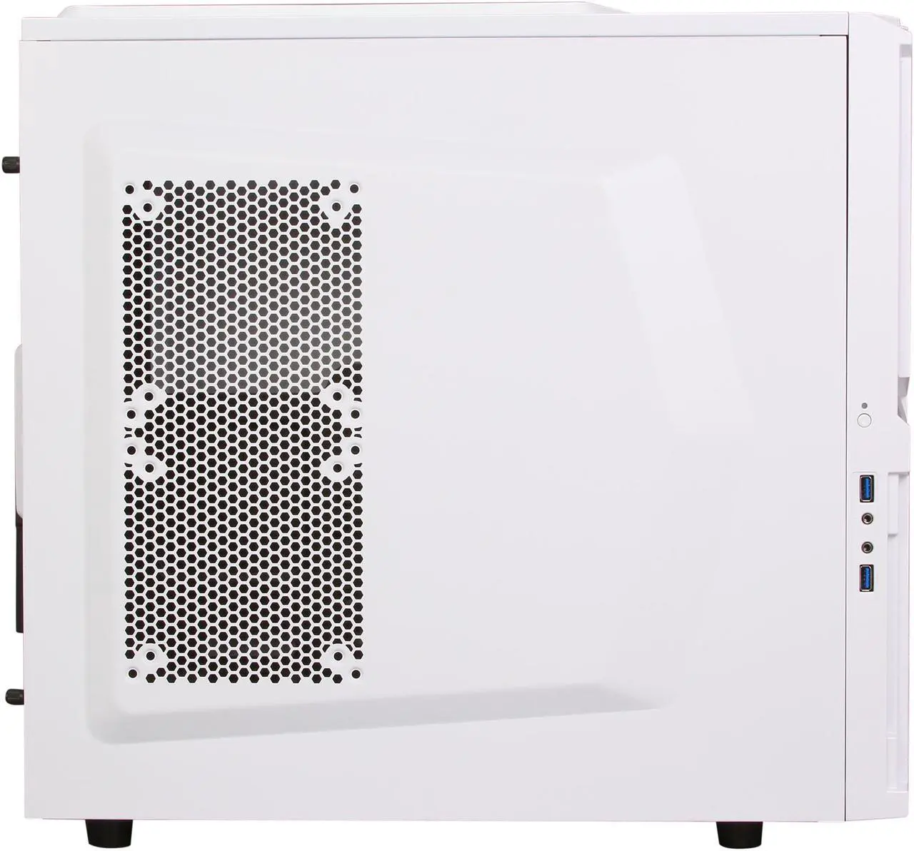 Alt view image 4 of 9 - SilverStone Redline series RL04W White High-strength plastic and meshed front panel ATX Mid Tower Computer Case