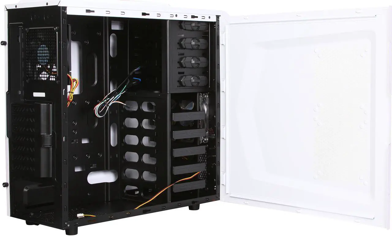 Alt view image 5 of 9 - SilverStone Redline series RL04W White High-strength plastic and meshed front panel ATX Mid Tower Computer Case